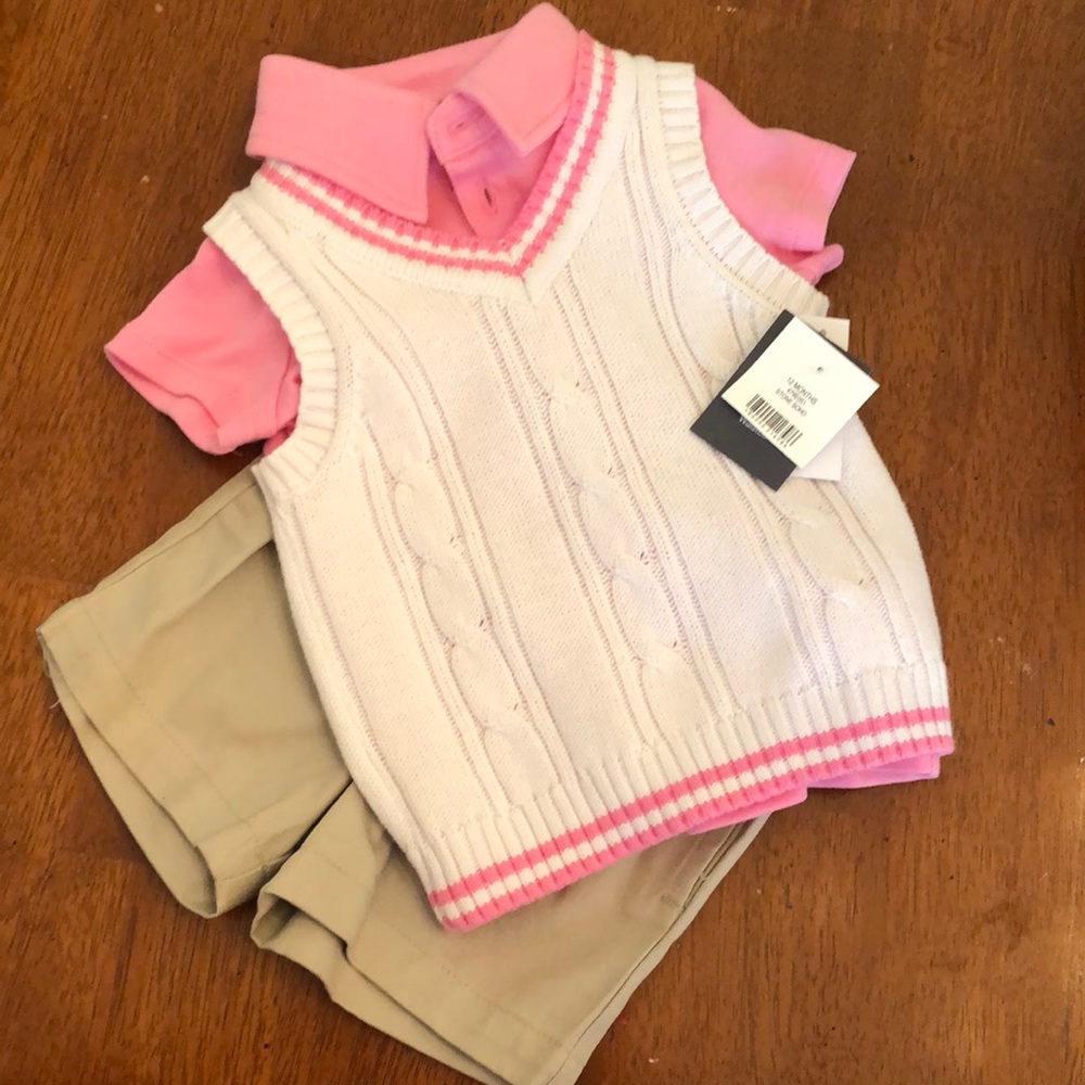 Polo and sweater vest set